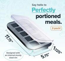 2 Tbsp. Silicone Freezer Molds - Perfect For Storing Garlic, Herbs, Ginger, Pesto, Tomato Paste, Lemon Juice, Purees And More - Silicone Baby Food Freezer Tray - Charcoal – 2-Pack,9832651 - 芥末黃 - 查看 6