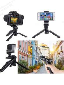 仅 360° 旋转手机支架 - 360° 旋转智能手机三脚架和自拍杆，智能跟随面部跟踪手机支架，通用兼容 /Android 进行直播/Vlog/摄影 - 黑色 - 查看 3