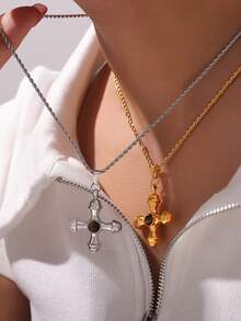 1 件 MiDuoDuo 极简主义独特小项链，金色吊坠项链，适合女性日常佩戴 - Y項鍊 - 查看 4