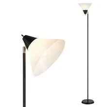 HonoDing Floor Lamp Standing Lamp Adjustable Head Arcylic Shade Floor Lamps For Living Room/Office/Bedroom ,,Classroom,Light Shade,Lamparas Para Sala Halloween Decorations,Lights For Room (Black) - Xem 8