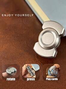 3 In 1 Adult Fidget Toy - Metal Fidget Slider//Fidget Tactile Slide Clicker - Fancy Desk Toy For Relieving Anxiety Stress - Multicolor - View 4