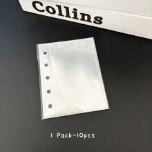 10pcs/20pcs/30pcs M5 Binder Clear Card Sleeves, 3 Inch Postcards Holder, Double Side 5 Holes Kpop Mini Collect Book Refill Bags,For School Supplies,Back To School