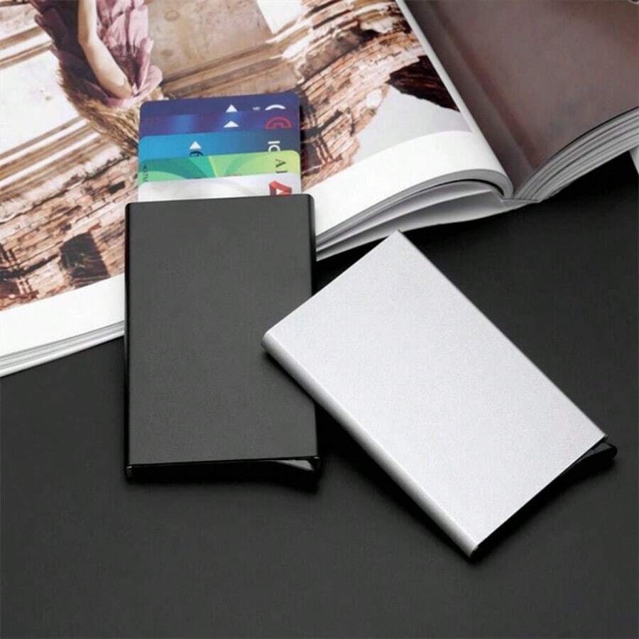 Multineos Comercial Rfid Wallet Card Holder Anti-Theft Slim Sophisticated Card Holder - 黑色 - 查看 1