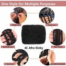 D16 Inch 1Pack 30Gram Blonde Afro Kinkys Bulk Human Hair For Dreadlocks Loc Repair Dreadlocks Extensions Mini Braiding Twists Afro Kinky Human Hair For Micro Spring Twist Braiding Kinky Hair5001 - 蒲隆 - 查看 5