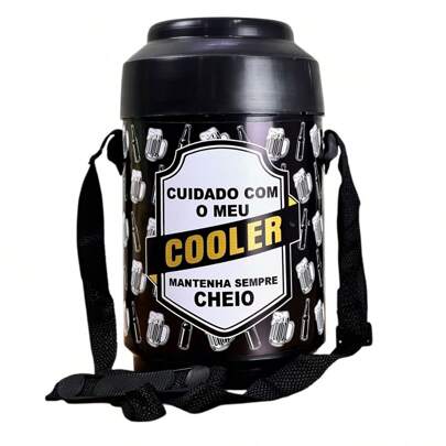 Cooler Plástico Térmico Portátil 12 Latas Mantém Bebida Gelada Com Alça Ajustável