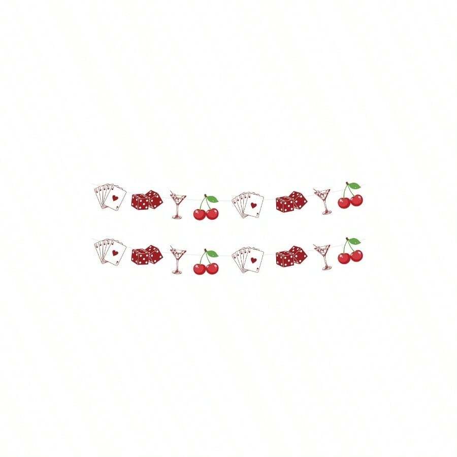 Lucky In Love Garland Banner For Lucky In Love Bachelorette Decorations, Western Bachelorette Party Decoration, Casino Cherry Vegas Bachelorette Party Decor, Las Vegas Shower, Poker Party Decor GL - Red - View 1