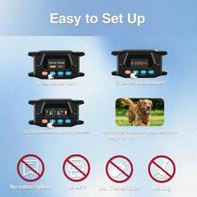 Wireless Dog Fen GPS Dog Collar Fen System  Electric Fen For Dogs With Open Area/Outdoor, Adjustable 339999 Yd Radius,(No) Static Modes, Use For Medium/Large Dogs Not For Small Dogs - 1+領+++黑色 - 查看 7