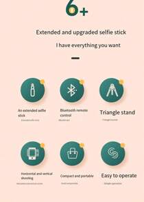 Selfie Stick Tripod, 3 In 1 Extendable & Portable  Tripod Selfie Stick With Wireless Remote Compatible With  16 15 14 13 12 11 Pro Xs Max 8 7, Galaxy Note10/S20/S10/OnePlus 9/9 PRO Etc,9969562