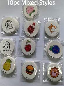 10 Sheets/Set Of 3D Blank Round Drawing Paper - Fluffy Textured Art Paper, Perfect For DIY Projects, Creative Activities And Drawing. Includes Scissors, Tape, Art Supplies And Accessories. Suitable For Back-To-School, Valentine's Day, Ramadan. - Multicolor - View 14