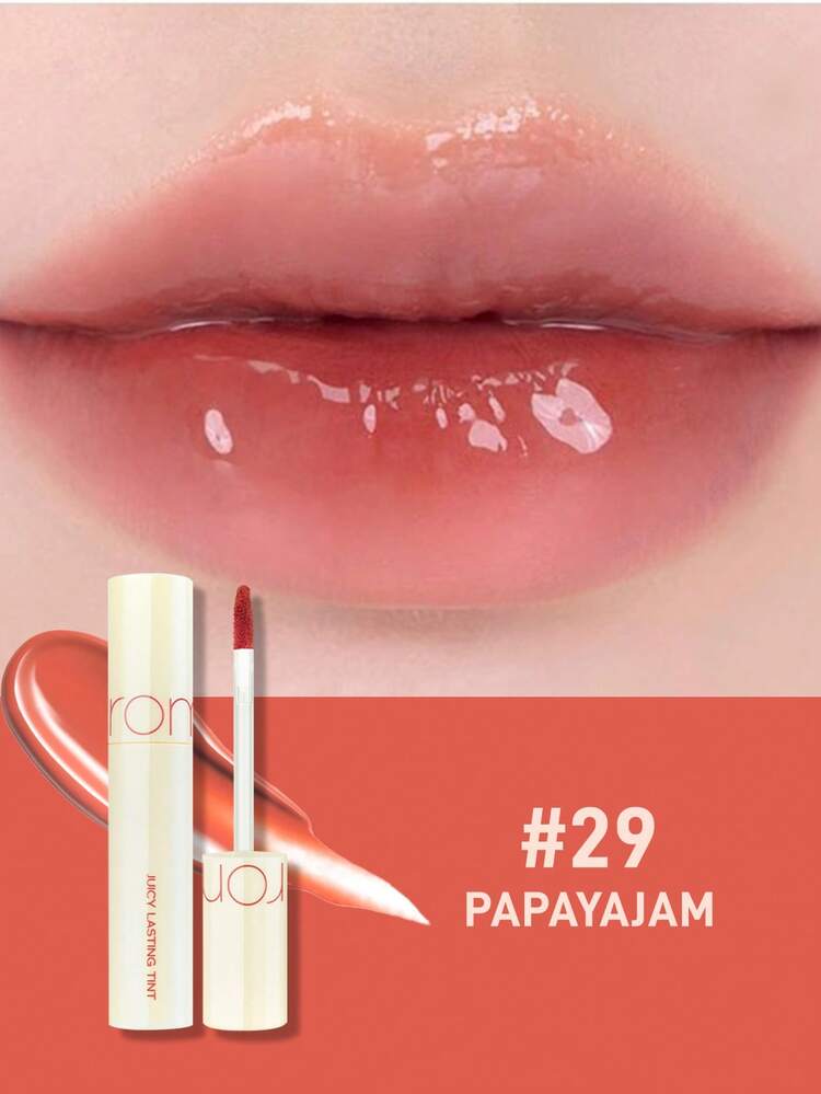 Rom&Nd Juice Lip Tint - Waterproof Matte Lip Gloss - Moisturizing Non-Greasy Lipstick - Korean Makeup - 29 PAPAYAJAM - View 1