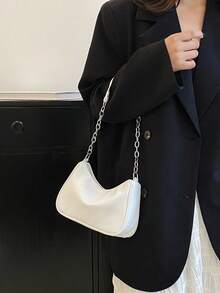 Lässige, vielseitige Mode Litchi-Textur Unterarm Damen Umhängetaschen