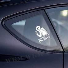 Respeto por los motociclistas, pegatina de coche para jinetes de motocicleta - Unitalla - Ver 3