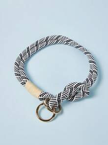 PETSIN 1 件手工编织宠物项圈，带金属扣，可调节颈部尺寸，适合小型/中型/大型犬，户外跑步训练牵引绳