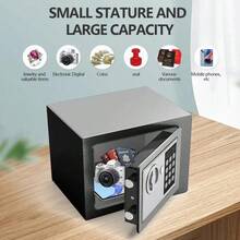 4.6L Digital Steel Safe Electronic Security Home Office Money Cash Safe With Key - Black - View 4