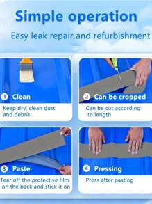 1pc Waterproof Sealant Tape For Rapid Crack Filling, Visibly Repairs Roof Cracks, Specialized For Leakage Solutions, Suitable For Metal Sheets, Corrugated Tiles, Walls, Smooth Concrete Surfaces, Long-Lasting Effect