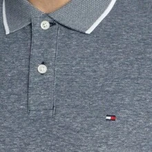 Tommy Hilfiger Men's Linen Pique Regular Fit Polo Shirt Night Sky - Night sky - View 3