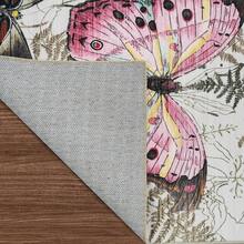 9x12 Area Rugs Living Room - Large Boho Stain-Resistant Rugs With Non-Slip Backing, Vintage Design Bedroom, Beige/Brown, Home Decor Floor - Beige Butterfly - View 5