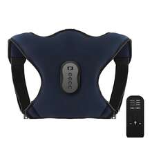 2-In-1 Back & Shoulder Massager – Posture Corrector With Vibration & Heat, 3-Speed Adjustable, Intelligent Timing For Home Use - 藏蓝色 - 查看 10