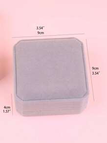 1pc Velvet Ring Box, Hexagon Velvet Ring Box Display Case, 4.7cm/1.85 Inch * 4.5cm/1.78 Inch Jewelry Storage Back To School