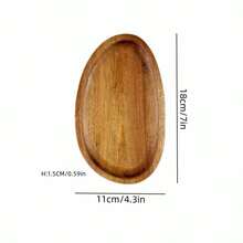 1pc Wooden Tray, Fruit Plate, Dessert Dish, Coffee And Milk Wooden Tray, Cheese Plate, Wooden Tea Tray, Bread Plate For Holding Sandwiches, Snacks, Desserts, Salad - Easy To Clean, Multi-Purpose Serving Platter - Yellow - View 10