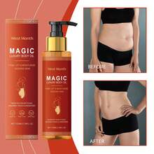 west&month 100ml Magic Luxury Body Oil Deeply Moisturizing Dry Skin Anti-Aging Tightening Firming Chest Thighs Improve Elasticity Rejuvenating Repairing Muscle Relax Soften Nourishing Massage Oil - Red (with Pump Head) - View 4