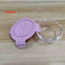 1 pieza Recipiente de almacenamiento de alimentos de vidrio apto para microondas, caja de almuerzo aislada, tazón de vidrio organizador de cocina, tapas de color aleatorio (Nota: Las tapas no son aptas para microondas) - Multicolor - Ver 15