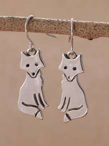 1 Pair Retro Bohemian Style Labrador Dog Shaped Earrings, Gift Jewelry Suitable For Women/Dog Lovers Daily Wear