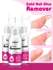 3 piezas/1 pieza Removedor de pegamento de uñas de 10ml para uñas postizas, removedor multifuncional para puntas de uñas, removedor de pegamento suave para uñas Gel X, removedor de esmalte de uñas sin acetona