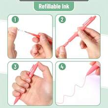 Retractable Gel Pens 10 Pack Color Ink Gel Pens Fine Point Pastel Colors 0.7mm Fine Point Back To School Supplies-0142 - Nhiều màu sắc - Xem 5