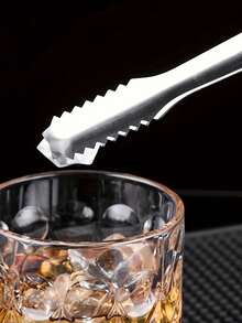 1pc Stainless Steel Ice Clip, Thickened Stainless Steel Ice Clip, Food Appetizer Tongs, Serving Appetizer Tongs, Sugar Tongs, Suitable For Tea, Coffee, Bar, Bread, Ice, Barbecue, Kitchen Wedding Restaurant For Party Coffee Bar Serving And Cooking, Halloween And Christmas Party Supplies