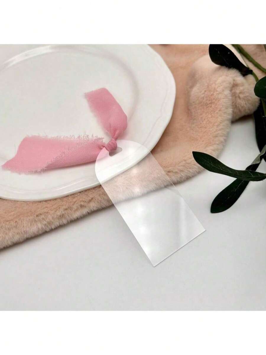 20/30 miếng thẻ tên acrylic trong suốt cho cổng cưới, thẻ đặt chỗ acrylic trống kèm ruy băng/dây đay, 1.77" X 3.5", nhãn tên chỗ ngồi kèm ruy băng, biển báo DIY trong suốt cho số bàn, tên khách, phù hợp trang trí đám cưới, tiệc, bữa tối và sự kiện