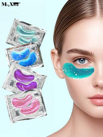 20 piezas (10 pares) Máscara de gel para los ojos, cuidado de los ojos, reduce los círculos oscuros, suaviza las líneas finas, parches de gel para los ojos, gran regalo para mujeres, adecuado tanto para hombres como para mujeres