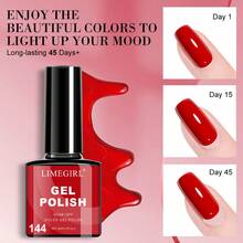 LIMEGIRL Gel Nail Polish Set - 6 Shades Pink Series Gel Nail Polish Set, Pink Red Gel Nail Polish, Suitable For All Seasons, Removable, LED Nail Lamp, Gel Manicure Set, DIY Nail Salon Gift, For Women - Multicolor - View 4