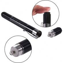 2pcs/3pcs Medical Pen Light, Reusable LED Medical Pen Flashlight With Pupil Scale Measuring Tape And Ruler For Nursing Students, White Light, Warm Light For Nurses, Students, Doctors Daily Use Pocket Nurse Aluminum Pen Light ,Dry Battery Power Supply(Batteries Not Included),Birthday Gifts, Graduation Season Gifts