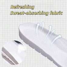 透气高弹力减震运动鞋垫，男女适用，超舒适记忆泡沫鞋垫，男女适用 - 防臭、吸汗、按摩，适合跑步、运动和日常穿着 - 透气，并配有足部护理液 1 对 - 白色 - 查看 4