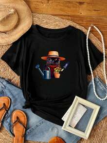 Women Lounge Tops - 黑色 - 查看 1