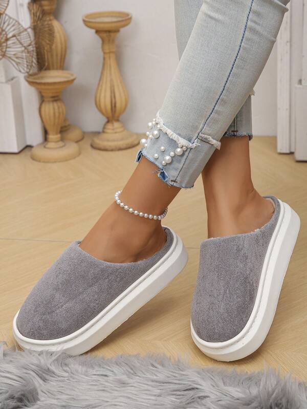 أحذية منزلية مقاس كبير 36-45، لون أحادي مبطن بقماش جميل، من الفليس المرجاني، وبنعل سميك ناعم، سهلة الارتداء، دافئة وناعمة للارتداء في الشتاء، متوفرة بألوان متعددة، أحذية فرائية