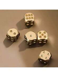 1 Set handgefertigte Würfel aus massivem Messing | 3 kleine Würfel, unverzichtbar für Kneipenspiele | Poliert und langlebig | Kreatives Geschenk | Geeignet für Actionspiele | Zubehör für Tischspiele