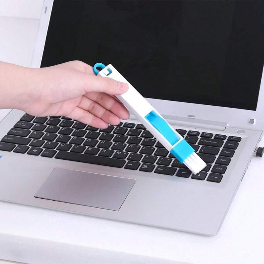 1PC Window Slot Cleaning Brush, Screen Window Cleaning Tool, Keyboard Slot Small Brush, Glass Belt Dustpan Gap Brush - 藍色 - 查看 1