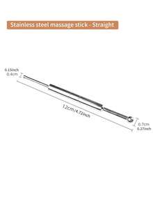 1pc Acupressure Massage Stick, Stainless Steel Acupoint Massage Pen, Head Massager, Retractable Massage Wand, Metal Stainless Steel Material, Suitable For Full Body, Eye Area, Facial Meridians, Foot Massage,Hair,Hair Tools,Hair Care,School,Back To School,Travel,Travel Essentials,Home Essentials,Spa,Massage Tool,Massage,Massager,Spa - Silver - View 12