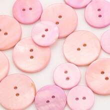 5 PIEZAS de botones naturales de concha de 2 agujeros de nácar de agua dulce rosa para coser en ropa, camisas, gemelos, manualidades y scrapbooking