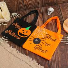 Geantă tote cu dovleac de Halloween, festivalul fantomelor, grădiniță, geantă de cadouri nețesută, geantă de bomboane pentru festivalul fantomelor de Halloween