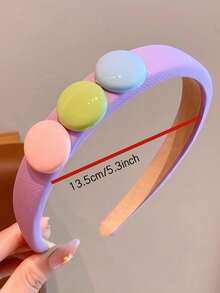 5pcs/3pcs/2pcs/1pc Teen Cute Macaron Color Headbands, High-Quality Minimalist Hair Accessories Suitable For Home, School, Party, Travel, Great Gift For Teen - Multicolor - View 5