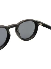 Premium Retro Vintage Oldstyle Round Sunglasses Acetate UV400 Sun Protection Unisex - 黑色 - 查看 10