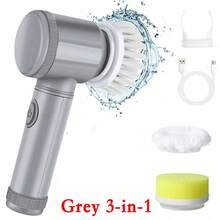 1pc Handheld Electric Cleaning Brush With 3pcs Or 5pcs Replacement Head Electric Spin Scrubber,Bathroom Cleaning Brush Power Scrubber For Kitchen, Bathroom Tub, Home,Shower Tile, Carpet Bidet, Cordless Spin Scrubber Household Suppliers Gadgets - Multicolor - View 14