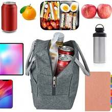 Insulated Lunch Bag, Portable Lightweight Thermal Tote Lunch Bag, Outdoor Picnic Bag, Student Lunch Box, Multi-Functional Sports Work And Outdoor Camping Lunch Bag, Random Color, Camping Queue, Takeout Restaurant, Back To School Season - Multicolor - View 8