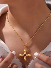 1 件 MiDuoDuo 极简主义独特小项链，金色吊坠项链，适合女性日常佩戴 - Y項鍊 - 查看 5