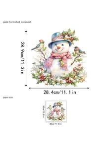 Christmas Pink Scarf Snowman Glass Window Sticker Bedroom Balcony Home Party Decor