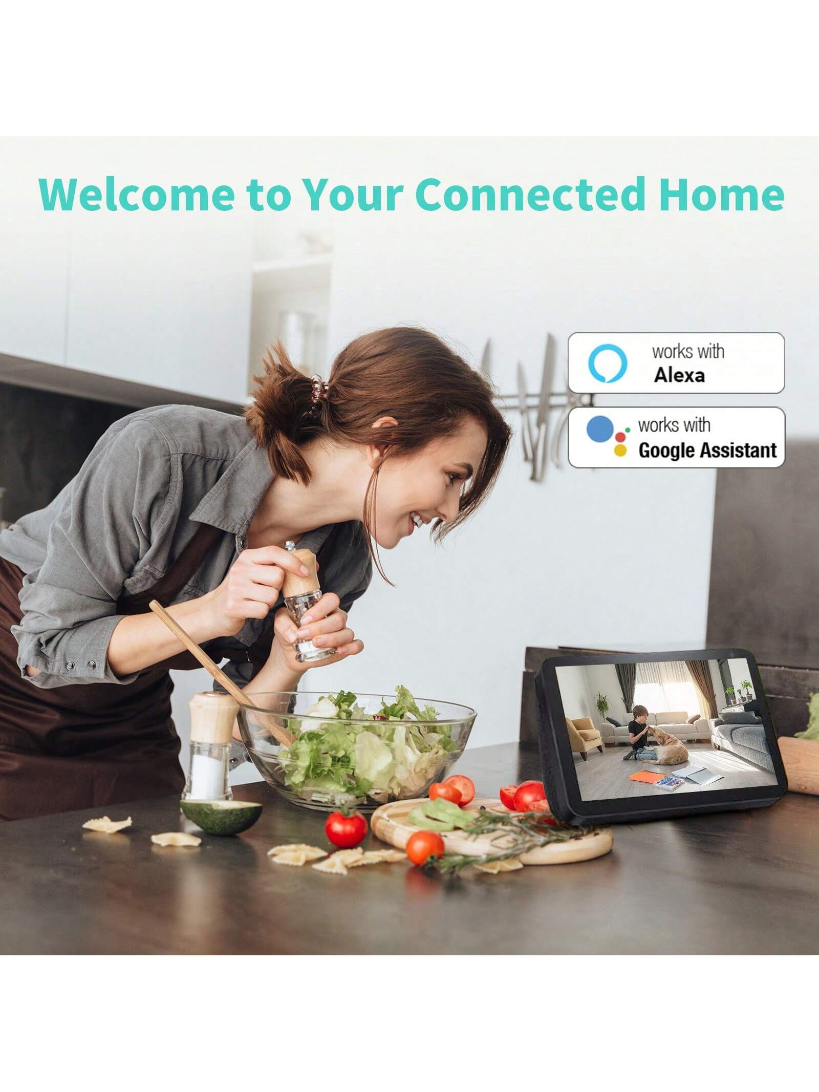 كاميرا أمان بدقة 4 ميجابكسل كاملة HD مع رؤية ليلية...