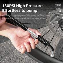 مضخة دراجة صغيرة WEST BIKING 130 رطل/بوصة مربعة، اكسسوارات دراجة صغيرة 1 مضخة هواء يدوية محمولة من سبيكة الألومنيوم خفيفة الوزن وقوية، مناسبة للدراجات الهوائية الخارجية، تنفخ الإطارات بسرعة للدراجات الهوائية الطرقية والجبلية، إلخ. مضخة هواء سيارة